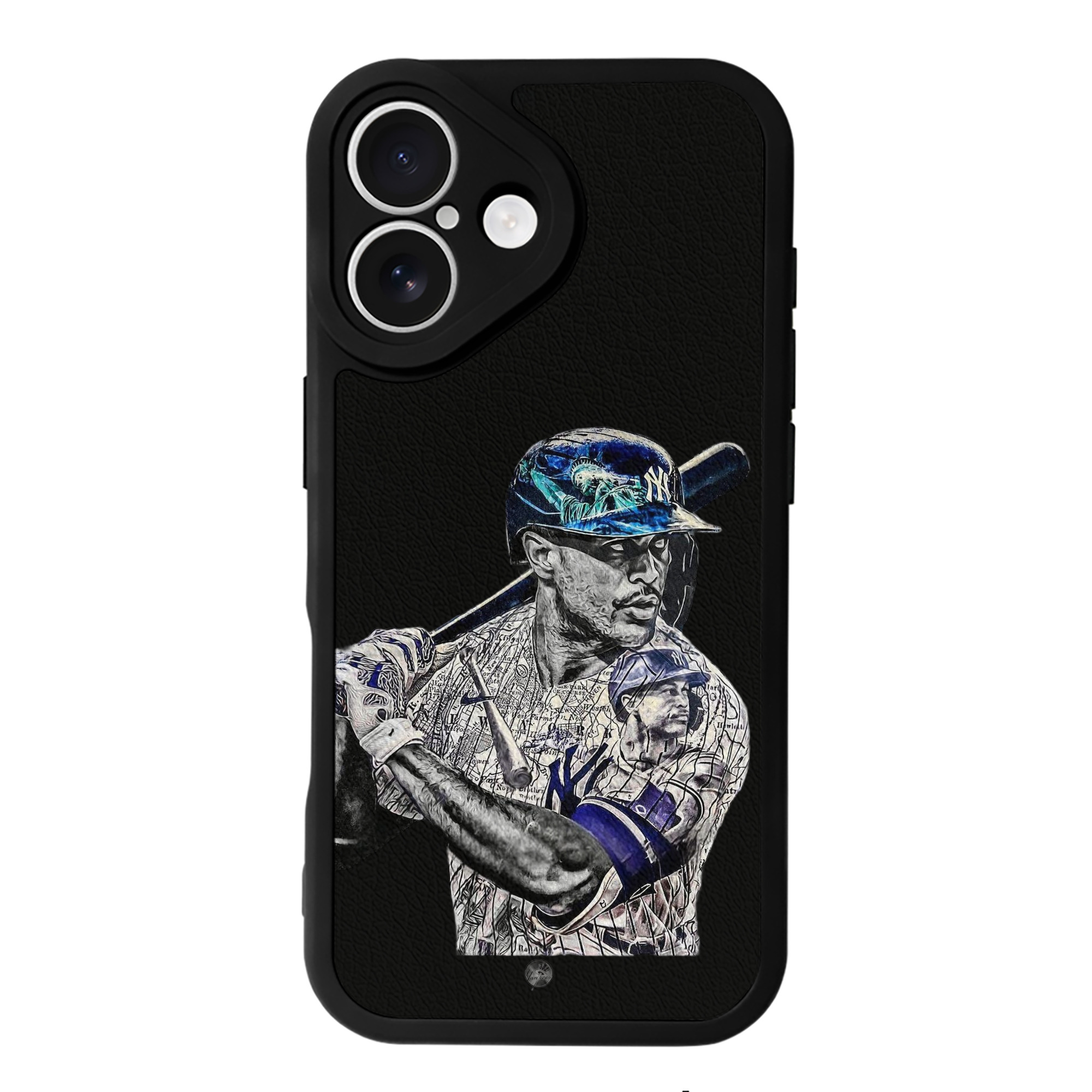 Giancarlo Stanton 5 IPhone 16 Silicone Leather Case – UV Print, Lambskin Texture – Perfect Fit, Wireless Charging Compatible, Scratch Resistant, Precise Cutouts – Stylish Protection For IPhone 16